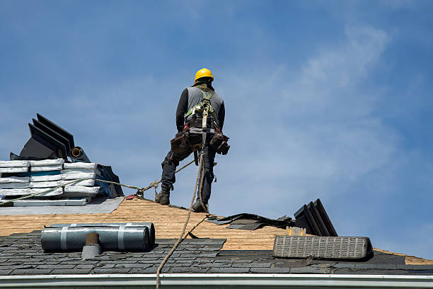 Professional Roof Repair technician working in Wolf Lake, MI